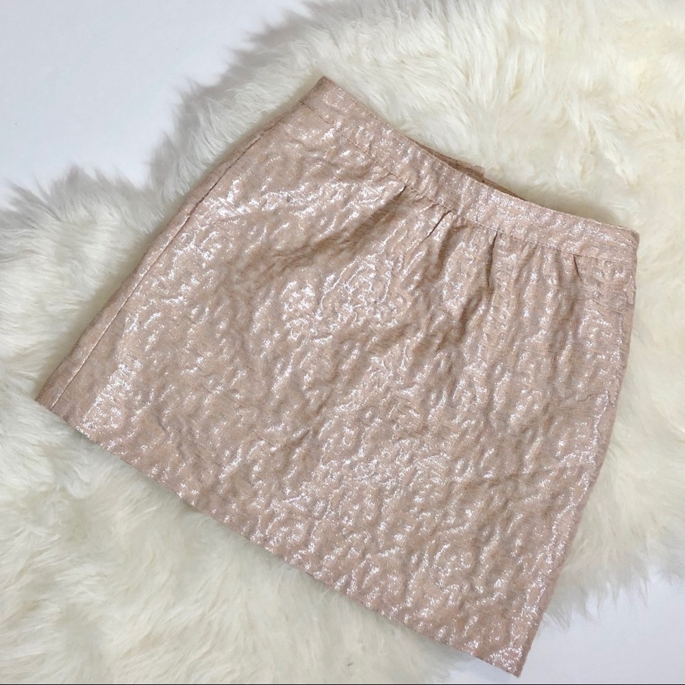 Loft Metallic Jacquard Skirt